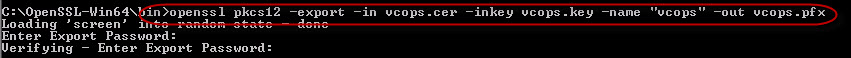 Build vCOPS PKCS12 Container